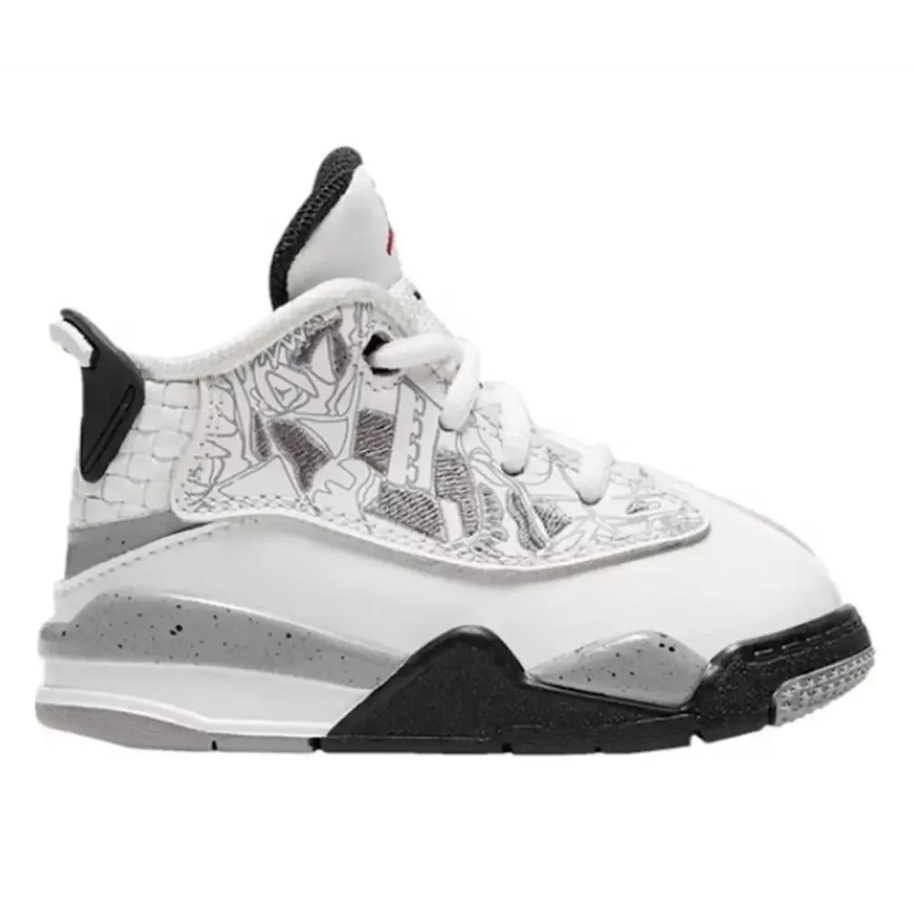 Air Jordan Dub Zero‎ Hi-Top Lace Up Sneakers White Cement Toddler Size 8C 311072